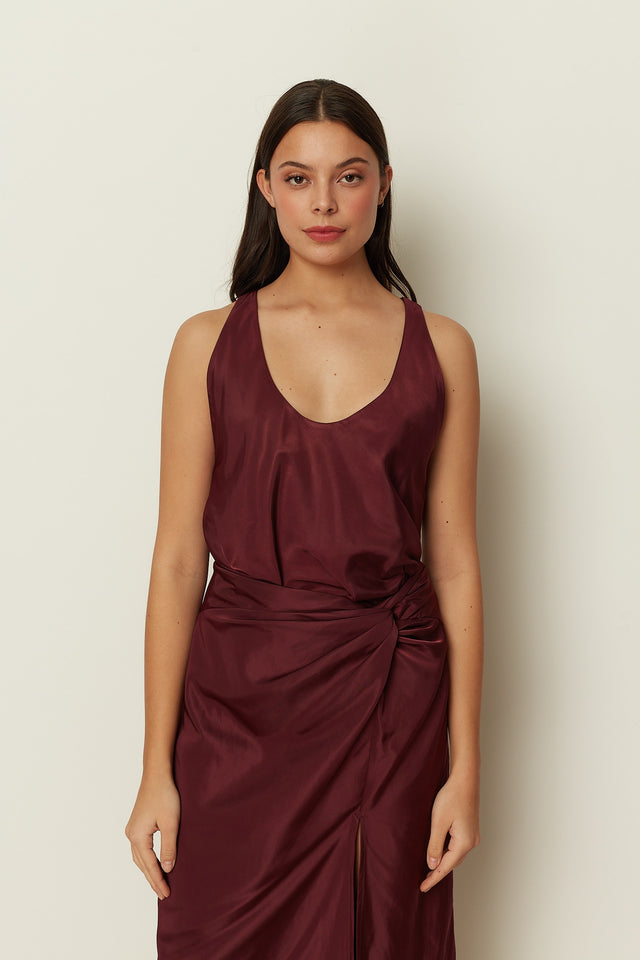 BORDEAUX TWISTED TOP