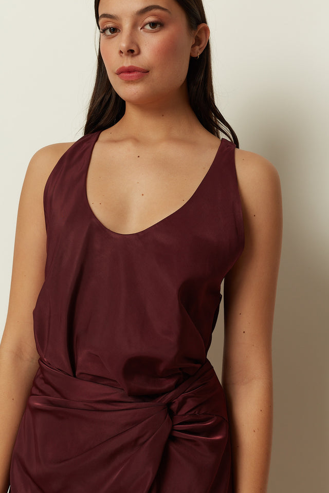 BORDEAUX TWISTED TOP