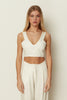 WHITE STATEMENT CROP TOP