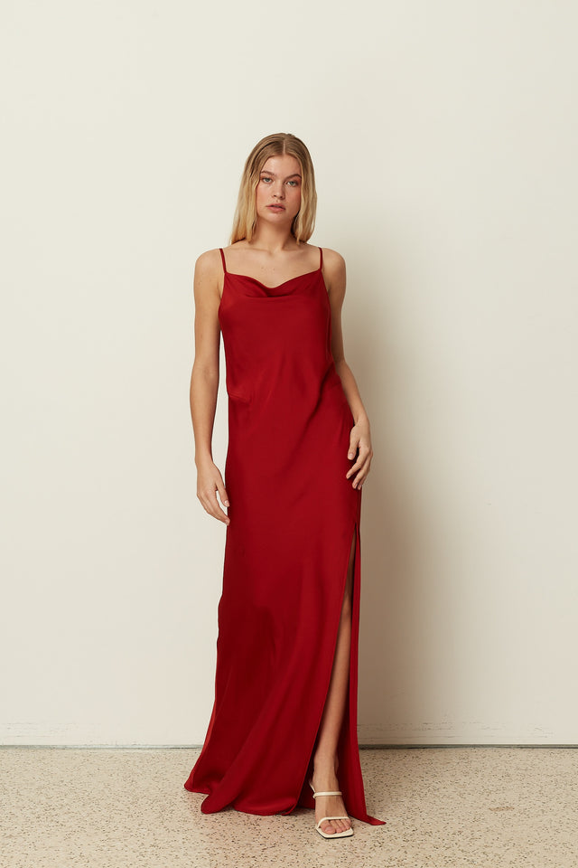RED OPHELIA DRESS