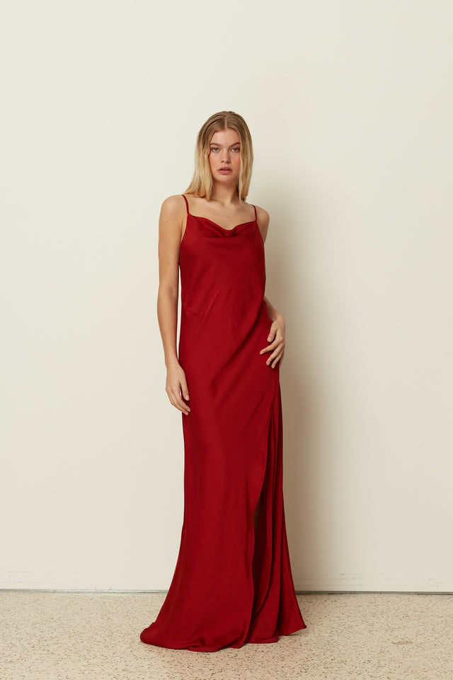RED OPHELIA DRESS
