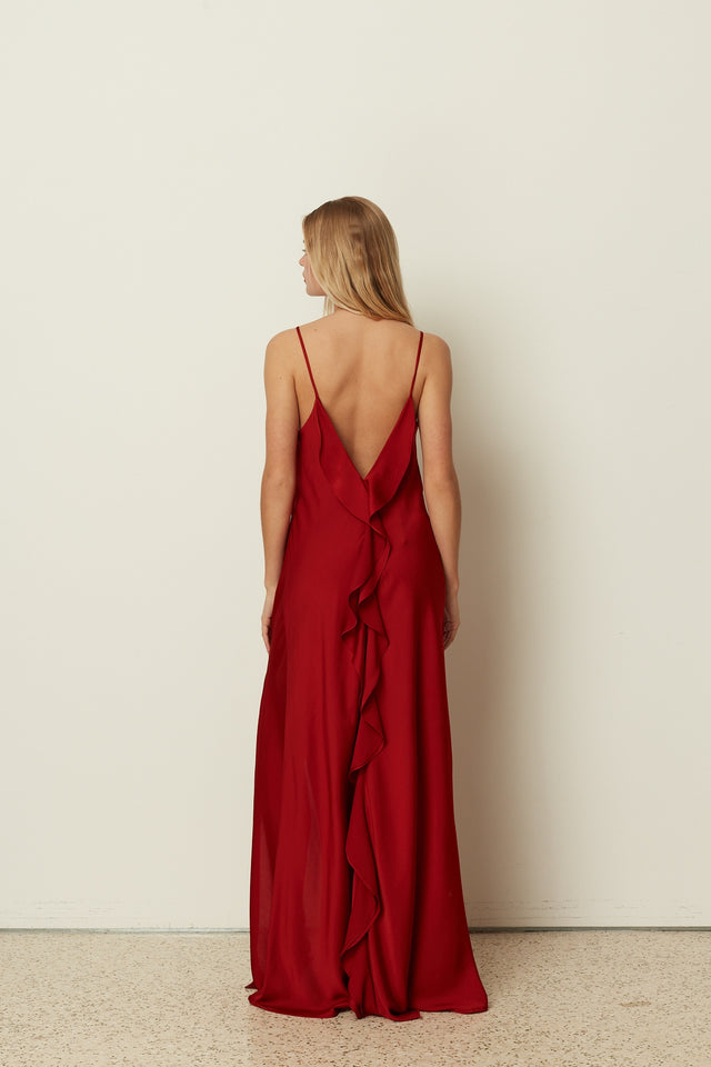 RED OPHELIA DRESS