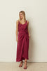 CHERRY COTTON SATIN TOP