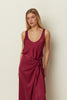 CHERRY COTTON SATIN TOP