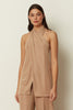 BEIGE JERSEY BLOUSE