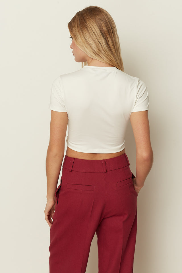 WHITE FITTED T-SHIRT