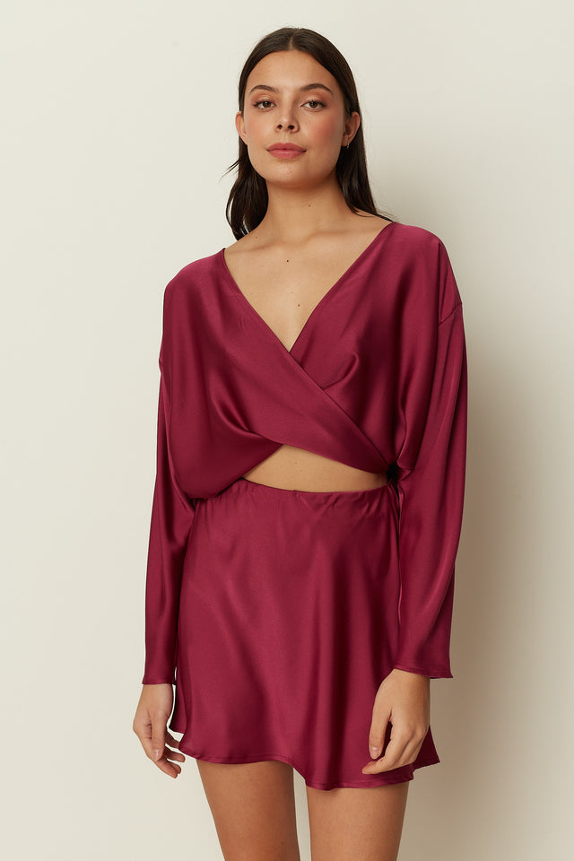 CHERRY TWISTED BLOUSE