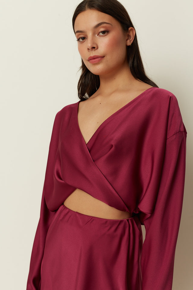 CHERRY TWISTED BLOUSE