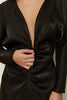 BLACK SATIN MAXI DRESS