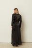 BLACK SATIN MAXI DRESS