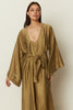 OLIVE SHEER LONG KIMONO