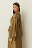 OLIVE SHEER LONG KIMONO