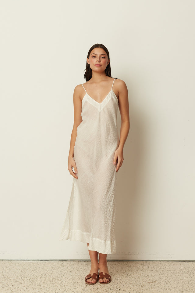WHITE SHEER LINGERIE DRESS