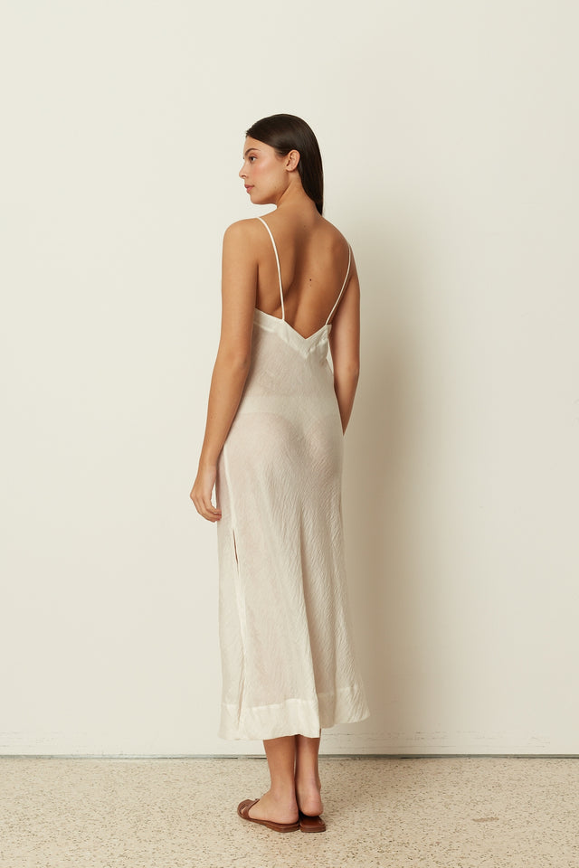 WHITE SHEER LINGERIE DRESS