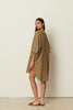 OLIVE ELASTIC WAIST SHORTS