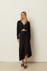 BLACK SATIN SARONG