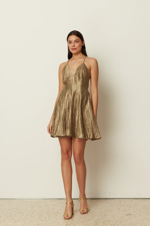 KHAKI DIVOTE MINI DRESS