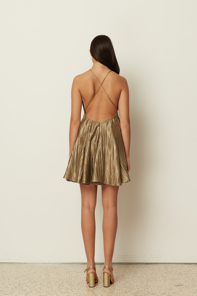 KHAKI DIVOTE MINI DRESS