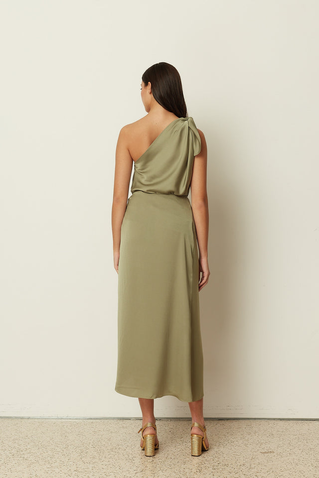 KHAKI SATIN SARONG