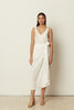 WHITE COTTON SATIN TOP