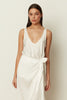 WHITE COTTON SATIN TOP