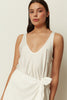WHITE COTTON SATIN TOP