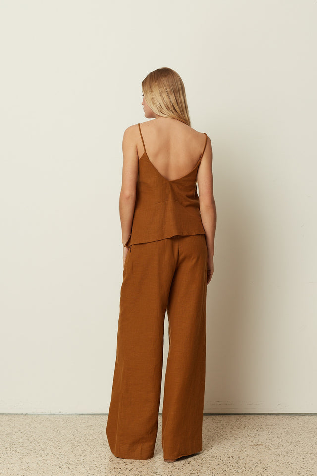 CINNAMON WIDE LEG PANTS