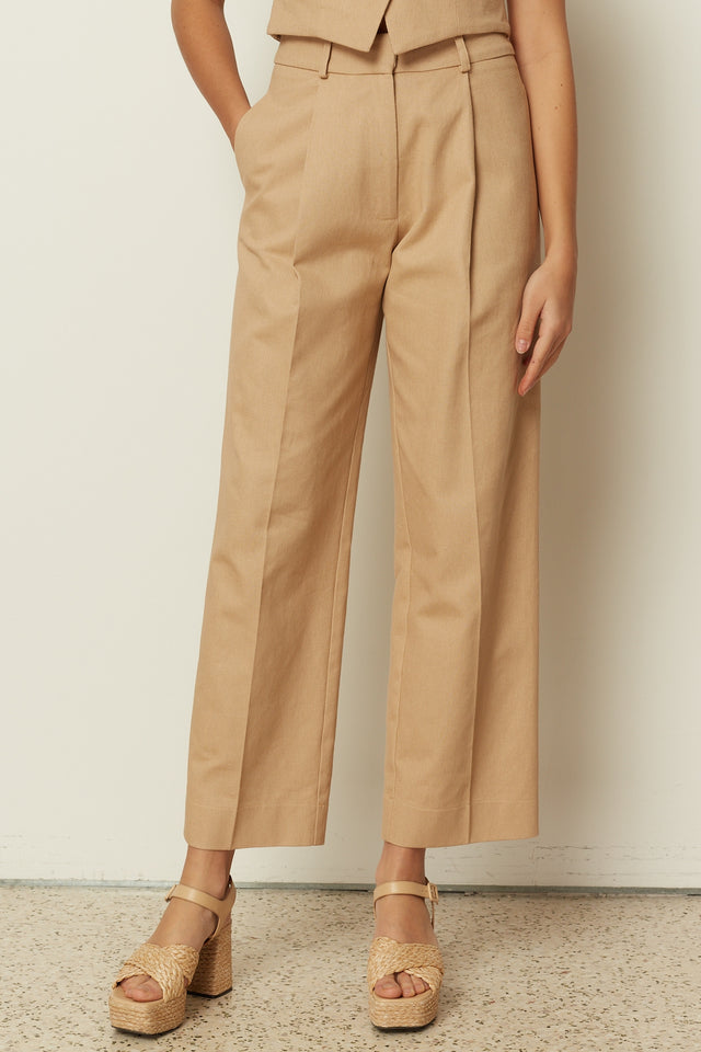 BEIGE TAILORED PANTS