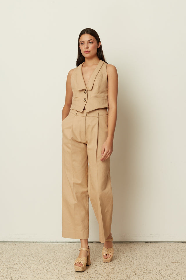 BEIGE SUIT VEST