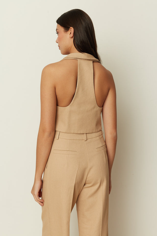 BEIGE SUIT VEST