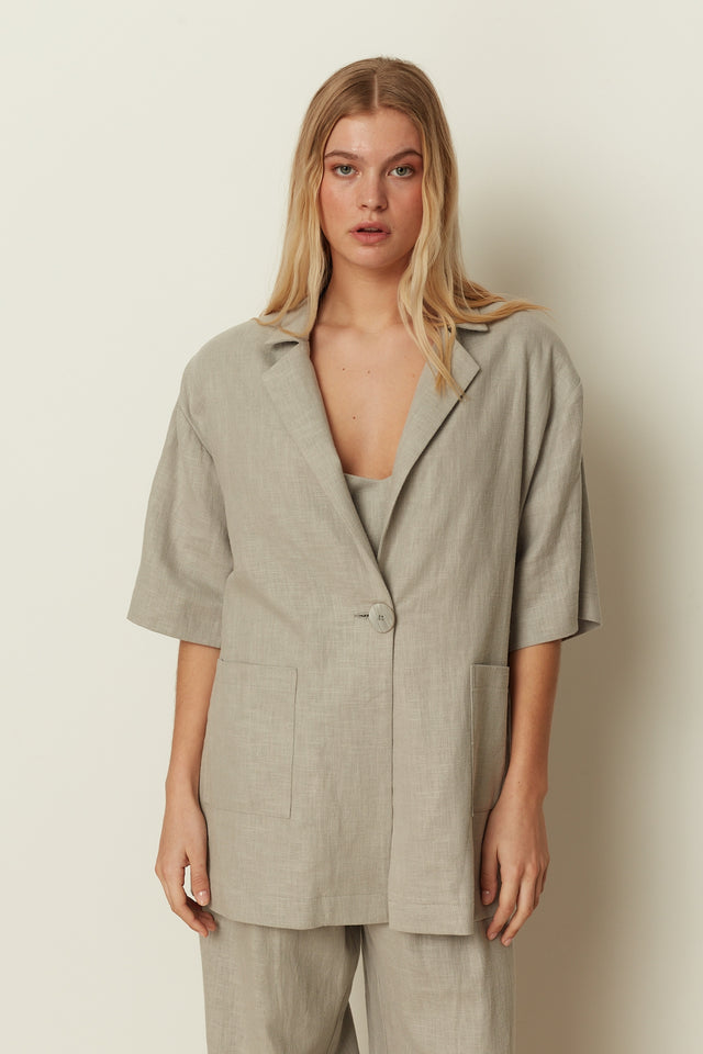GREY SHORTSLEEVE BLAZER