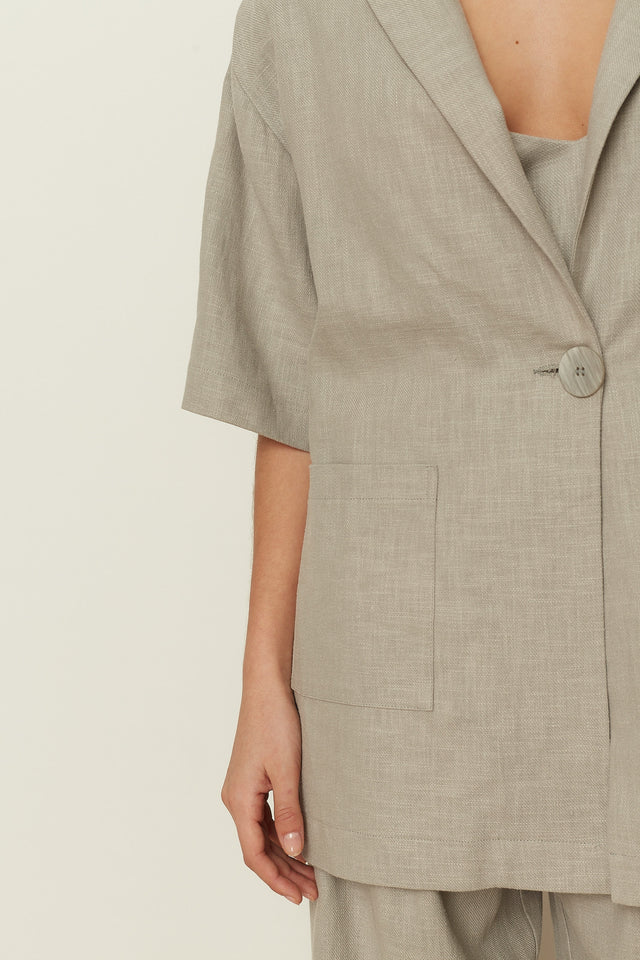GREY SHORTSLEEVE BLAZER