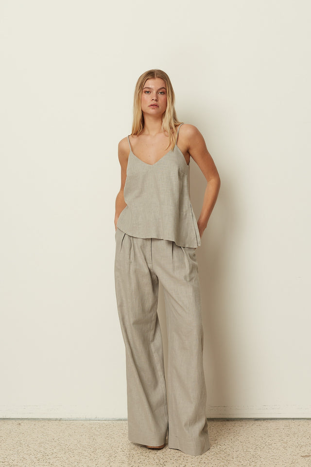 GREY CAMISOLE TOP