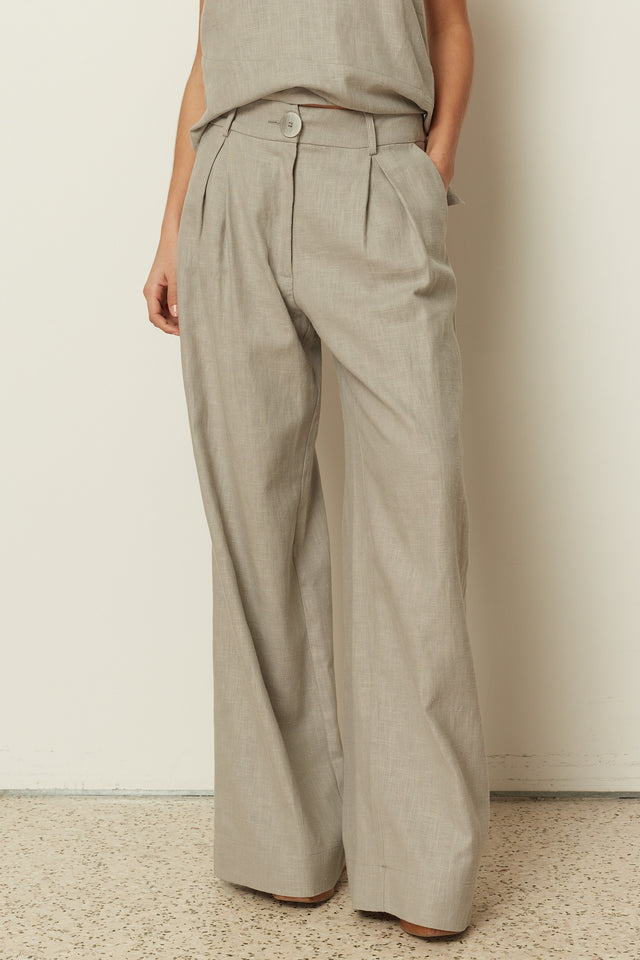 GREY WIDE LEG PANTS