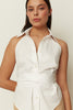 WHITE BACKLESS SHIRT