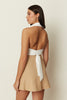 WHITE BACKLESS SHIRT