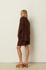BROWN LINEN KIMONO