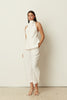 WHITE HIGH WAIST CARGO PANTS