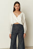 WHITE TWISTED BLOUSE