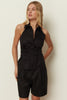 BLACK BACKLESS SHIRT