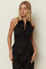 BLACK BACKLESS SHIRT