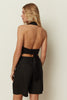 BLACK BACKLESS SHIRT
