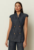 DENIM SHORT SLEEVE BLAZER