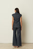 DENIM SHORT SLEEVE BLAZER