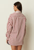 RED COTTON POPLIN STRIPED SHIRT