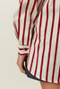 RED COTTON POPLIN STRIPED SHIRT
