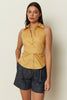 MUSTARD BACKLESS SHIRT