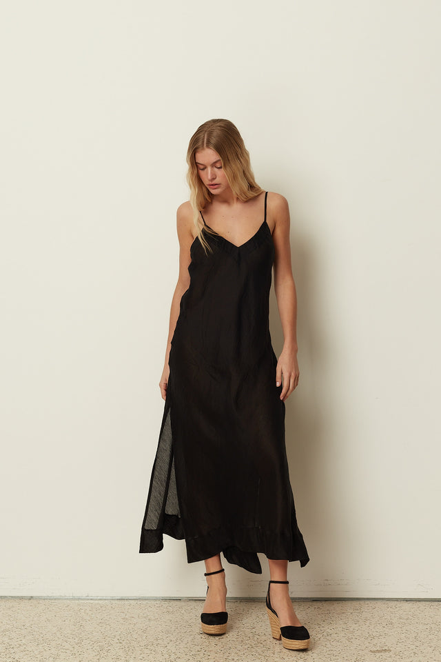 BLACK SHEER LINGERIE DRESS