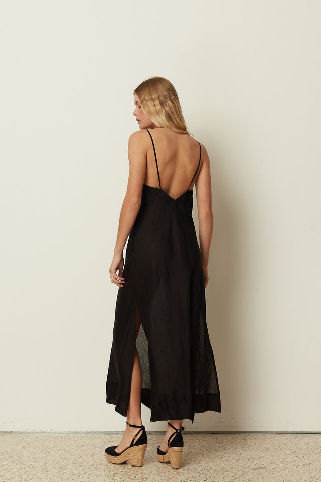 BLACK SHEER LINGERIE DRESS