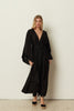 BLACK SHEER LONG KIMONO